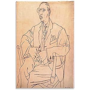 Kunstwerk Schilderij 15,7 x 23,6 inch (40 x 60 cm) geen frame Pablo Picasso Portret van Igor Stravinsky 1920 Poster…