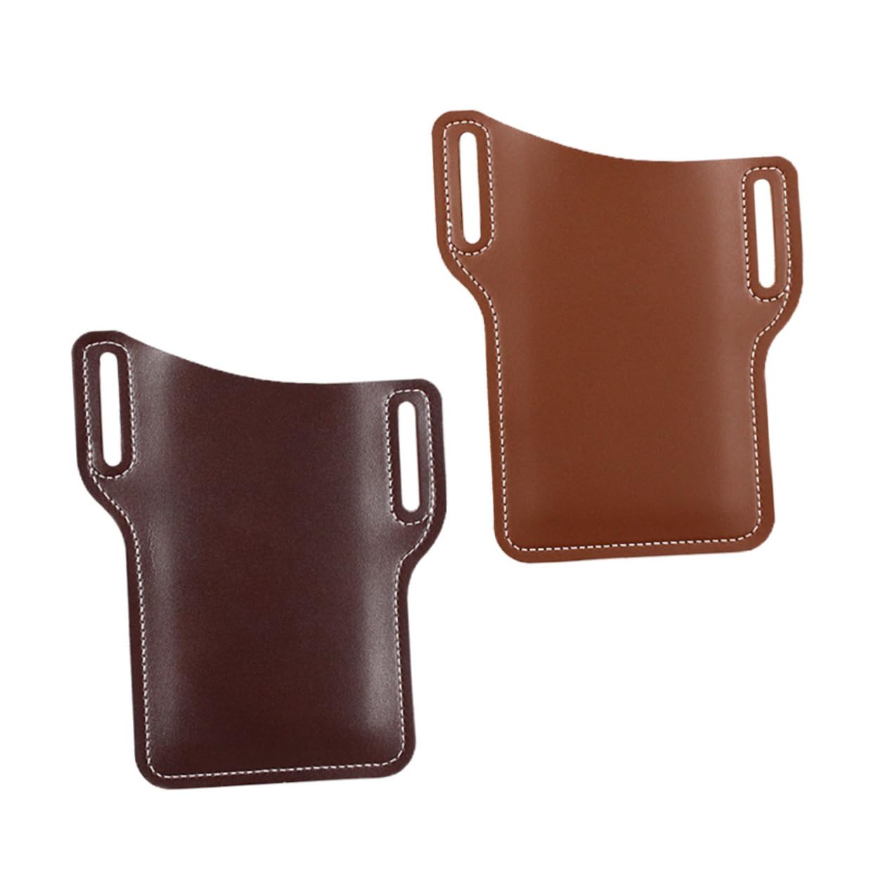 Lurrose Sacoche Téléphone Ceinture en Cuir PU 2pcs Pochette Multifonctionnelle Protection Anti-Chute pour Téléphone Portable Randonnée et Shopping Couleur Aléatoire