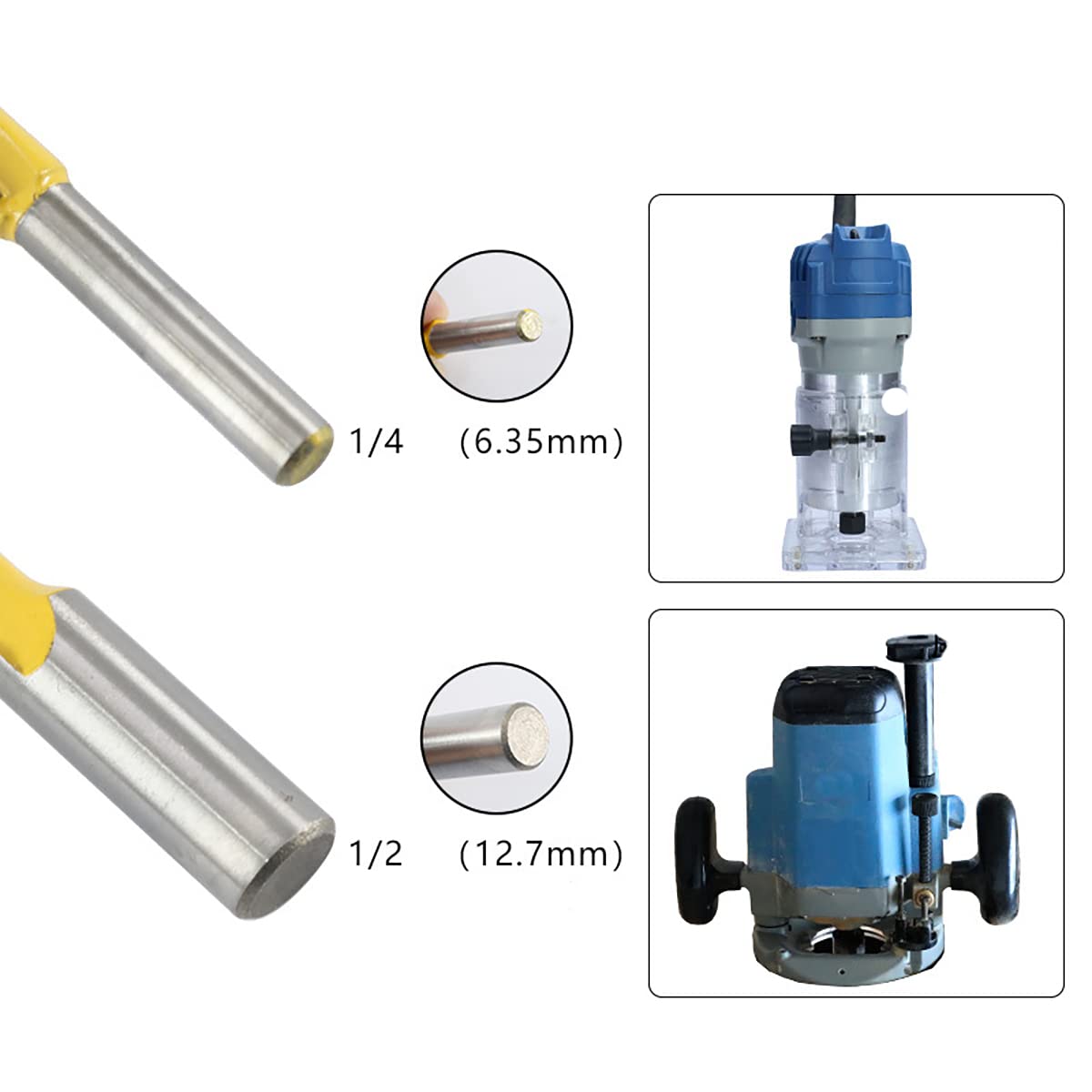 Tooloflife, set da 35 pezzi di punte per fresa con punta in carburo, kit di frese per la lavorazione del legno, frese per fresatura, utensili per trapano per fresa elettrica e trimmer