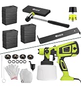 JiGiU 21V Cordless HVLP Paint Sprayer 300W 1000ml 6-Nozzle Cabinet Wall Ceiling Sprayer