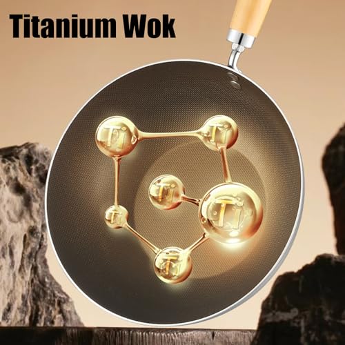 Wok titanium con tapa antiadherente 9.45 pulgadas miniatura 2
