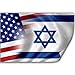 Sticker (Decal) with Flag of Israel and USA (Israeli)