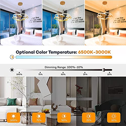 YVODA oro Lampada a Sospensione, Lampadario 55W