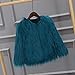 girls coats,jacket for girls,Girl Faux-Fur Jacket Winter Warm Long Sleeve Thick Fuzzy Coat Fashion Cute Plain Puffer Shaggy Outwear Soft Comfy Lightweight Tops Blue 3-4 Years