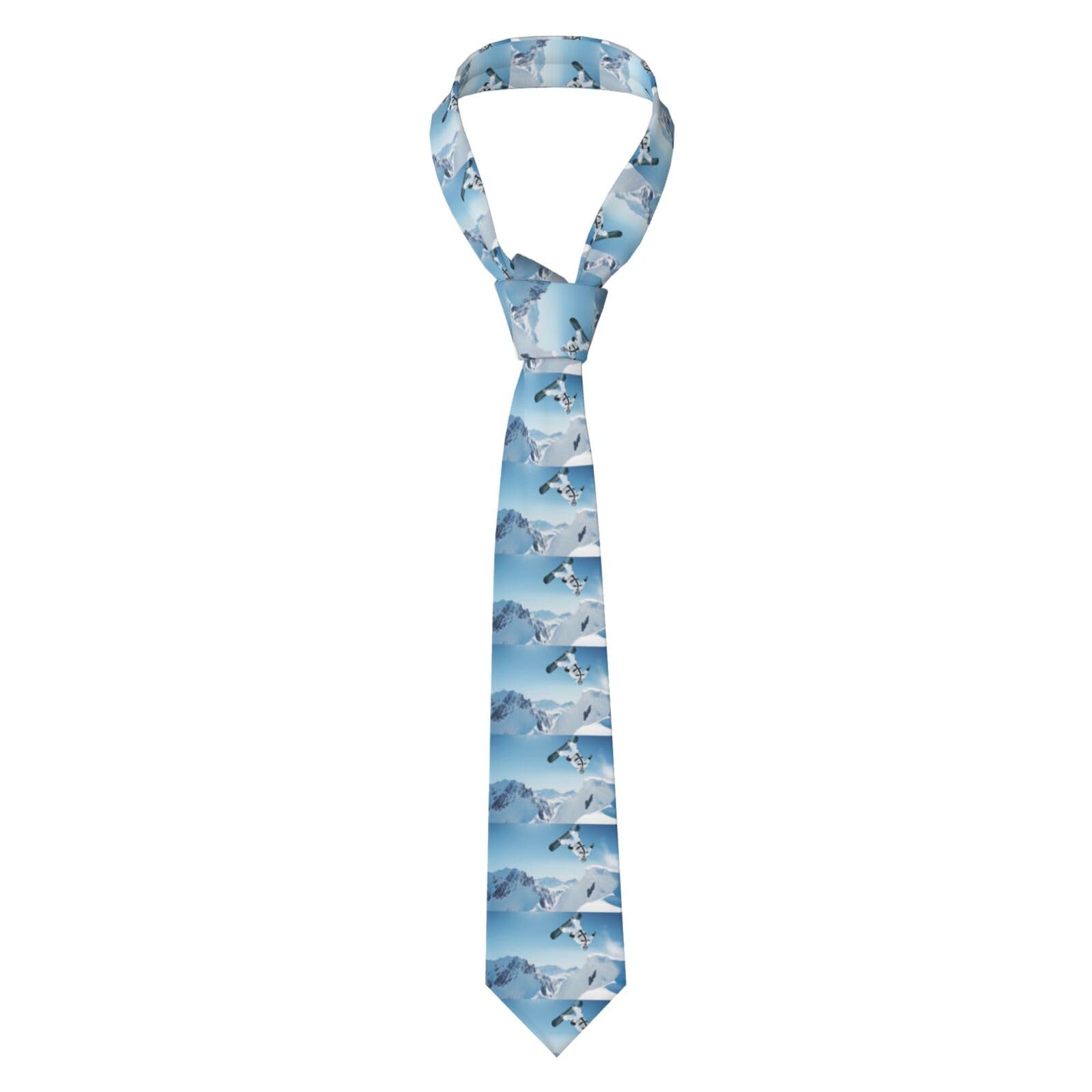 CHANGLEI Sports Ski Men'S Silk Ties,Personalised Printed Men'S Neckties Adjustable Ties Business Wedding Formal Ties