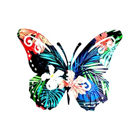 Metal Butterfly Decoration Household Butterfly Wall Art Realistic Hanging Butterfly Ornament Outdoor Butterfly Wall Hanger Exquisite Colorful Butterfly Sculpture Cover