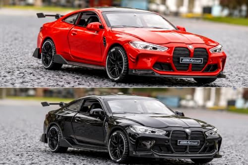 Image of Invite 1:32 Diecast Model Alloy M4 Metal Pull Back Car with Sound Light, Openable Doors, Toy Vehicles for Kids Gift, car for Kids-RED