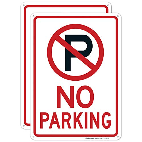 Panneau No Parking extérieur lot de 2 plaques de signalisation en aluminium antirouille