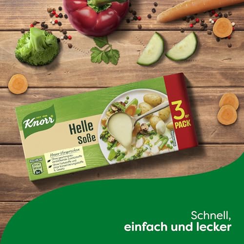 Knorr Helle Soße voller Geschmack ohne geschmacksverstärkende Zusatzstoffe 15x 3er Pack à 84 g