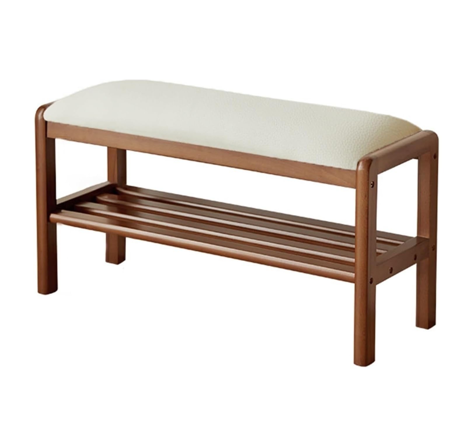 KLGFBDC Solid Wood Shoe Bench with Storage Shelf - Entryway Shoe Rack for Hallways and Living Rooms - Stylish and Functional Storage Solution