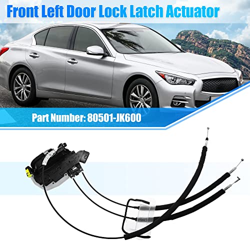 Image of X AUTOHAUX Front Left Power Door Lock Actuator Assembly Motor for Infiniti G25 G35 G37 Q40 80501-JK600 Front Driver Side Door Lock Latch Actuator Replace Door Latch Assembly Motor with Rod