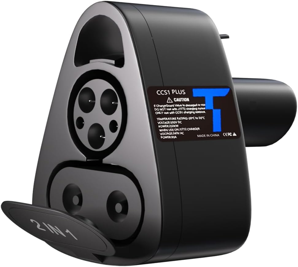 Tesla Charger Adapter Universal 2 in 1 CCS Plus J1772 to Tesla Adapter CCS1 and J1772 Charging Stations Tesla Model 3/S/X/Y Accessories Up to 250KW Power DC/AC Supercharger Ideal Gifts
