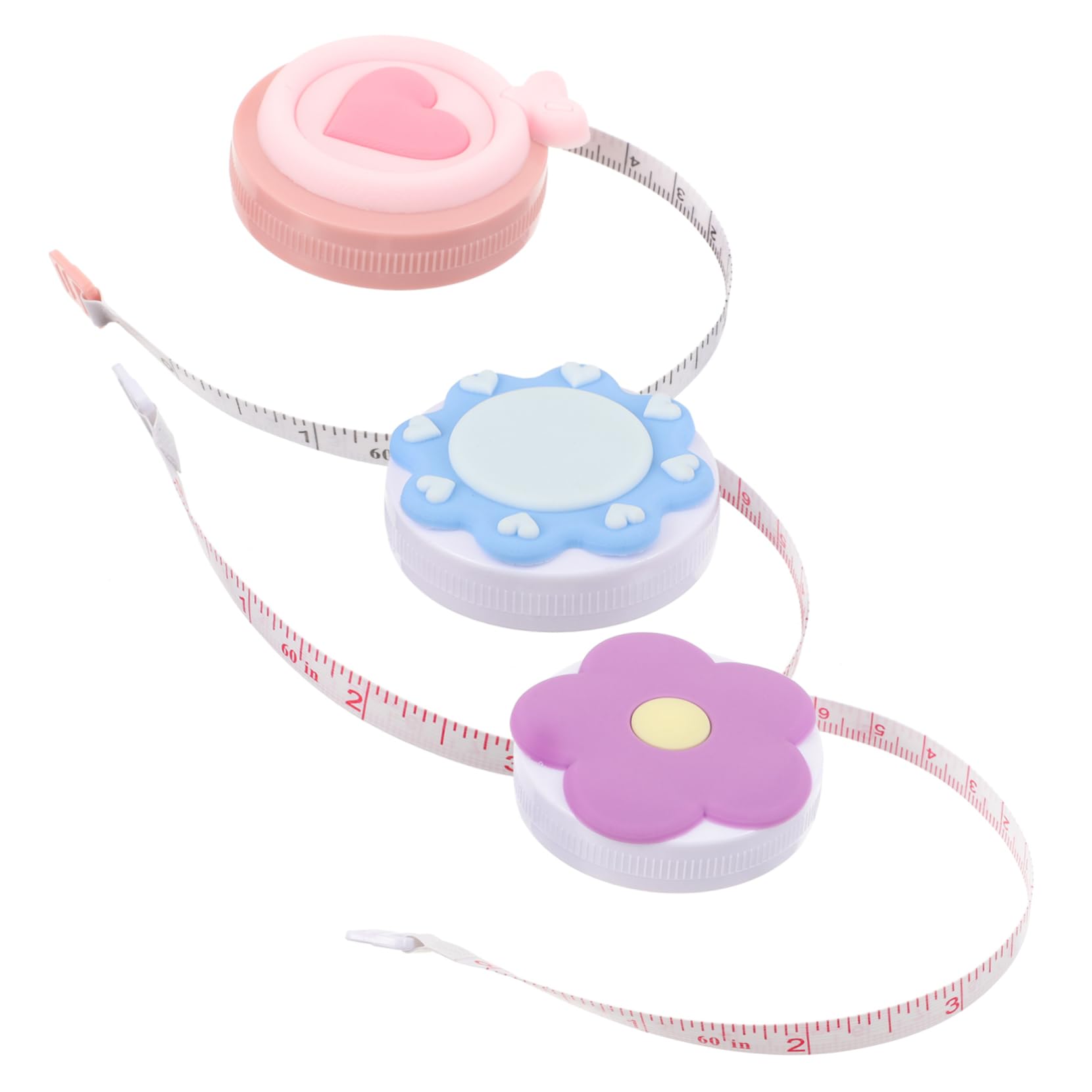 Gadpiparty 5 set Nastro Per Macaron Nastro Di Misurazione Per Cucire Mini Metro A Nastro Portatile Metro A Nastro Portatile Metro A Nastro Retrattile Per Sarto Metro A Nastro 3 pezzi*5