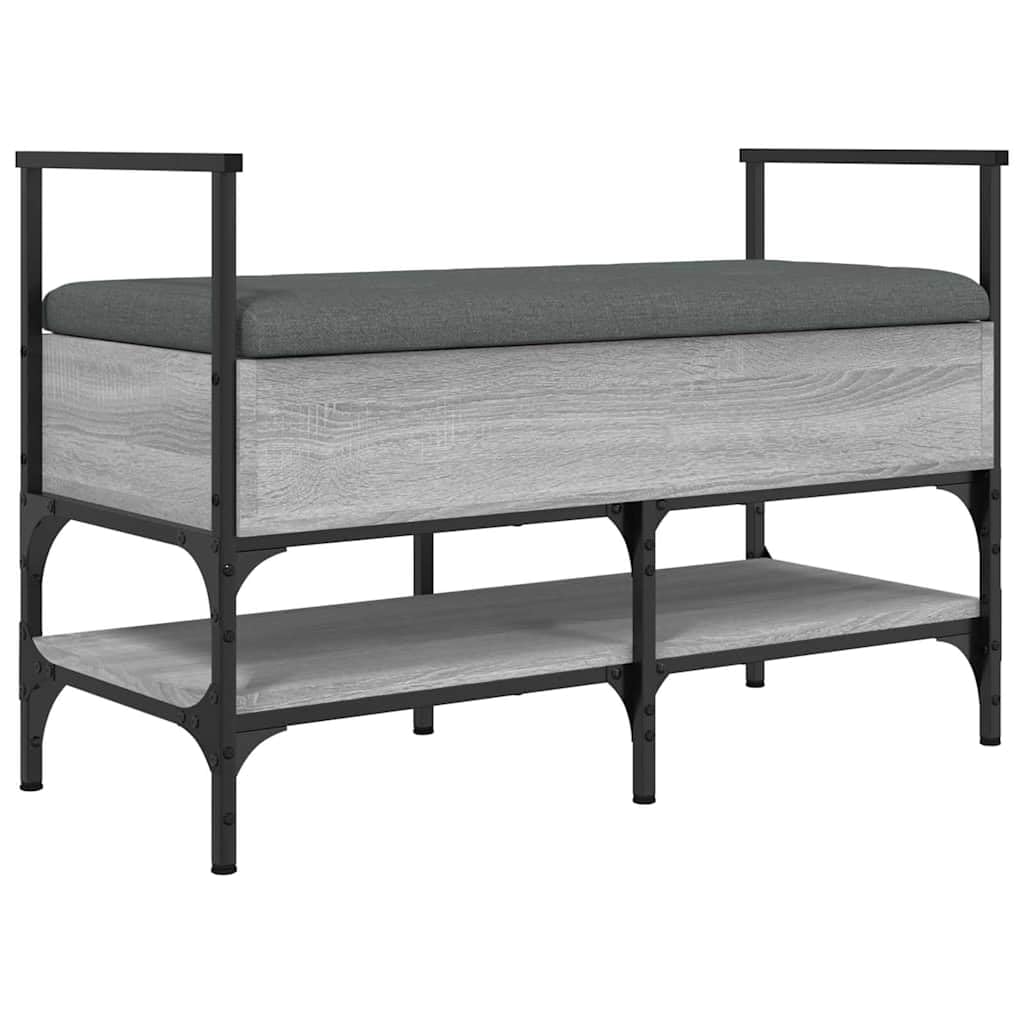 Meuble à chaussures moderne gris sonoma en bois d'ingénierie 85,5 cm