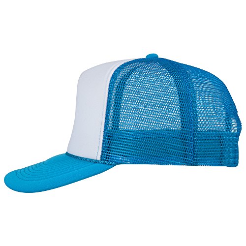 Image of OTTO Neon Polyester Foam Front 5 Panel High Crown Mesh Back Trucker Hat