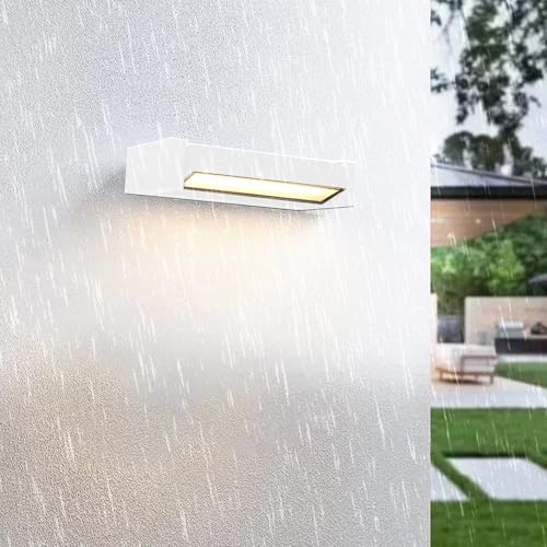 Apliques de pared exterior e interior lámpara LED moderna de pared IP65 blanca