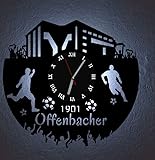  Fußball Fan LED Wanduhr Offenbach Fanartikel Wanduhr Geschenk Fußballfan