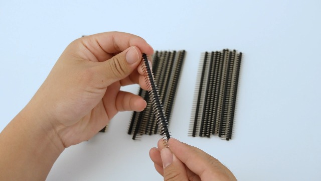 Image of 30 Pcs Header Pins 2.54 mm Straight Right-Angle Male and Female Pin Headers Connector Compatible with for Arduino ESP32 PCB Breadboard DIY Projects