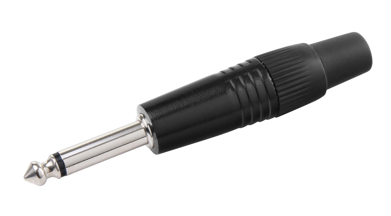Pronomic Zestaw wtyczek 6,3 mm jack 5 sztuk (do konfekcjonowania kabli, montażu, wysokiej jakości tulejki zaciskowe, stabilna obudowa z odlewu ciśnieniowego), kolor czarny