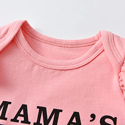 Infant Baby Girl Clothes Long Sleeve Ruffle Romper Pants Headband Outfits Sets2