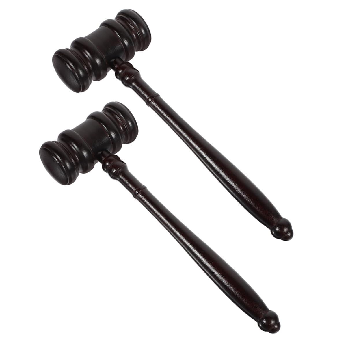 Martillo de juez de madera maciza con mazo de subasta de 2 piezas para abogados y corte