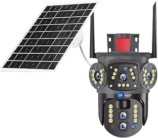 Maizic Smarthome TriVista 4G SIM Solar Dual-Lens Outdoor CCTV Camera | 5MP+5MP, 10X Optical Zoom, 3-Screen View, Color Nig Price In India