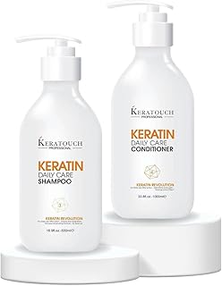 KERATOUCH 250 ML Keratin Daily Care Shampoo and Conditioner | Damaged, Treated, Dry & Frizzy Hair | Hair Smoothing & Frizz Price In India