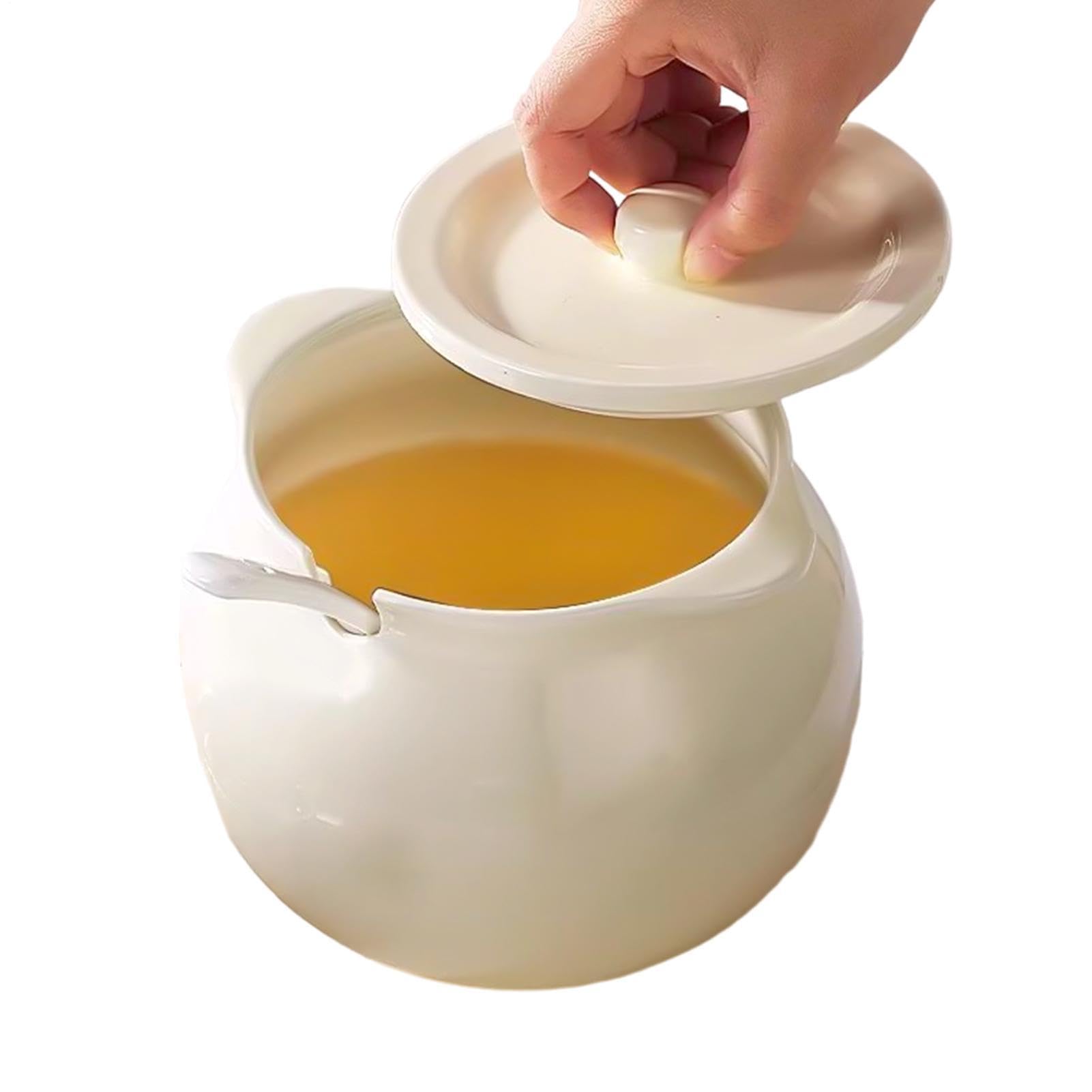 Recipiente de Grasa de Tocino 1480 ml Cerámico Recipiente para Almacenar