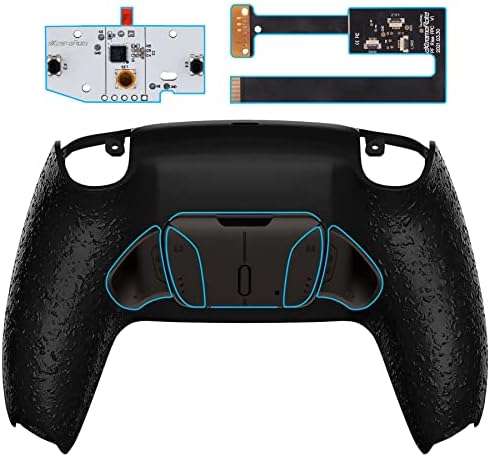 eXtremeRate Czarny Gumowany Grip Programowalny Zestaw Remap RISE4 dla ps5 BDM 010/020 Controller, Płyta Uaktualniająca & Przeprojektowana Tylna Powłoka & 4 Powrót Przyciski dla ps5 Controller - Controller Nie jest Wliczony W