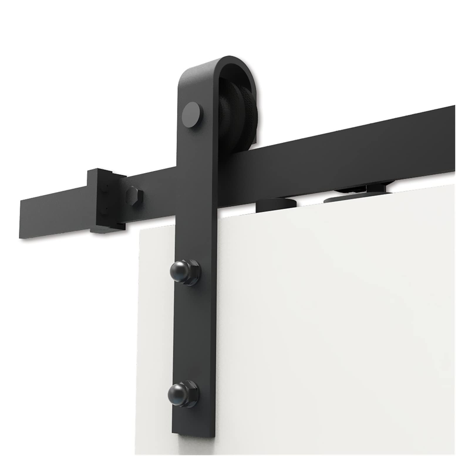 Sliding Door Hardware 4.9FT/6FT/6.6FT/8FT Carbon Steel Rustic Interior Sliding Wood barn Door Hardware(183cm(6ft) kit)