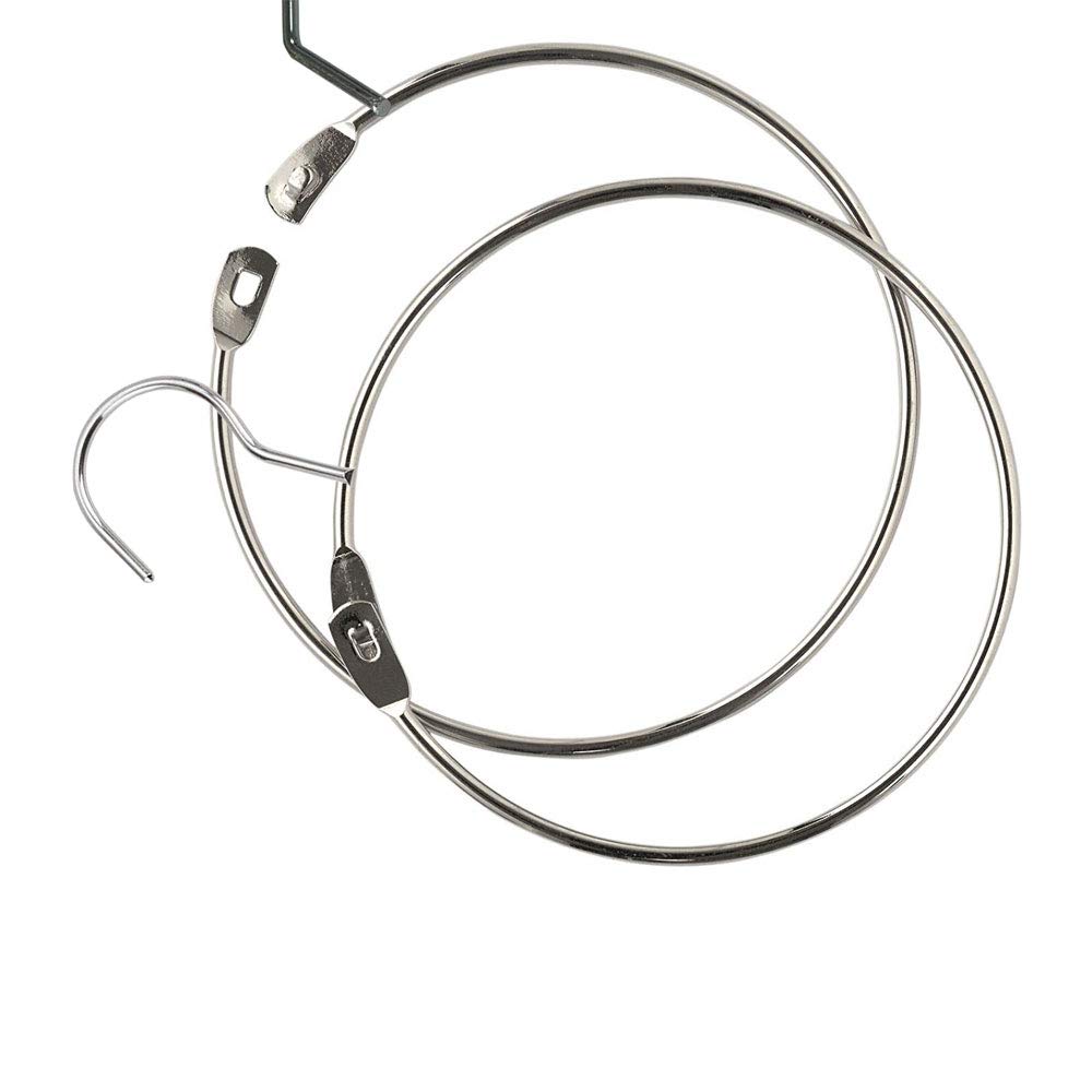 TOPIND Multi-Function Metal Hook Hanger Bridle Ring for Tie Belt Hat Scarf Handbag, Chrome