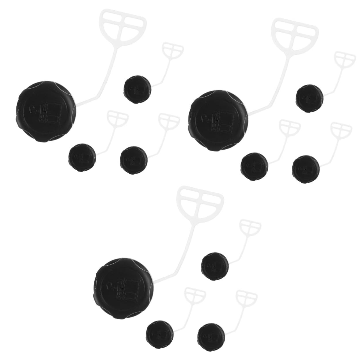 Balacoo 3sets Petrol Cap Cover Lawn Mower Accessories Replacement Gas Cap for Chainsaw Easy Installation 4pcs*3