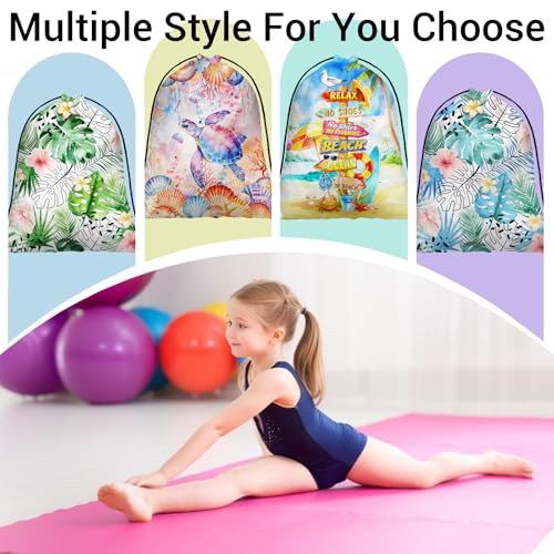 Image of Grip Bag for Gymnast Sea Turtle Seashell Coral Beach Drawstring Bag for Party