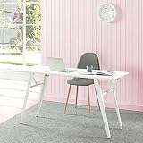 Bureau pliant à cadre en métal blanc de 142 cm ZINUS Lindy | Table pliante multifonction | Bureau professionnel | Poste de travail informatique | Finition résistante à l'eau | Meuble déjà monté