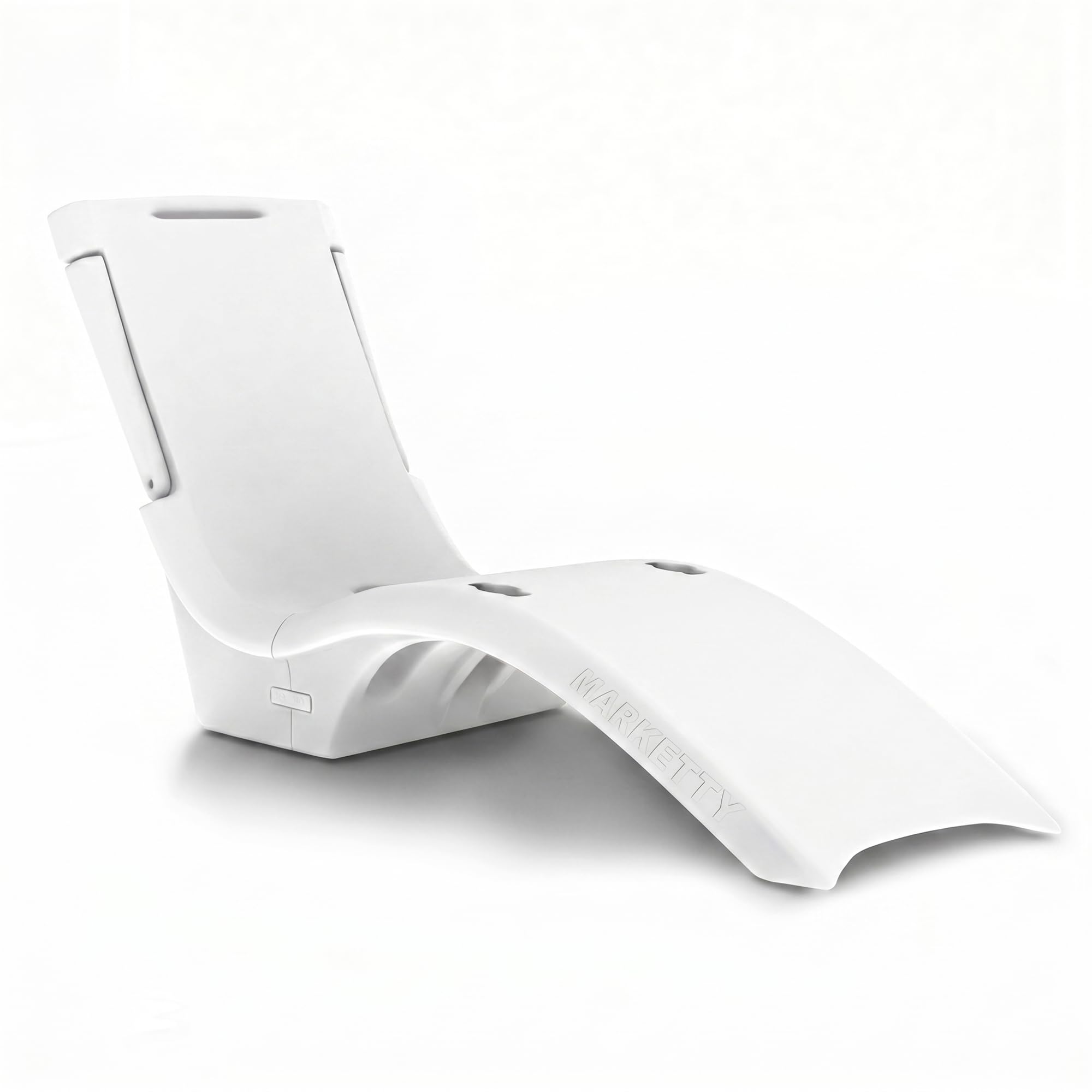 Photo 1 of ***Missing hardware*** MARKETTY Pool Lounger, Fade-Resistant, Waterproof, Anti-Floating Patio Furniture, Pool Lounge Chair for Sun Shelf, Use in Pools with Shelves Up to 9-Inches Deep or Outside Pool Deck, White