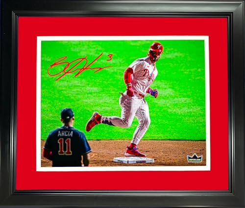 Framed Bryce Harper 2023 NLDS Home Run Orlando Arcia Stare
