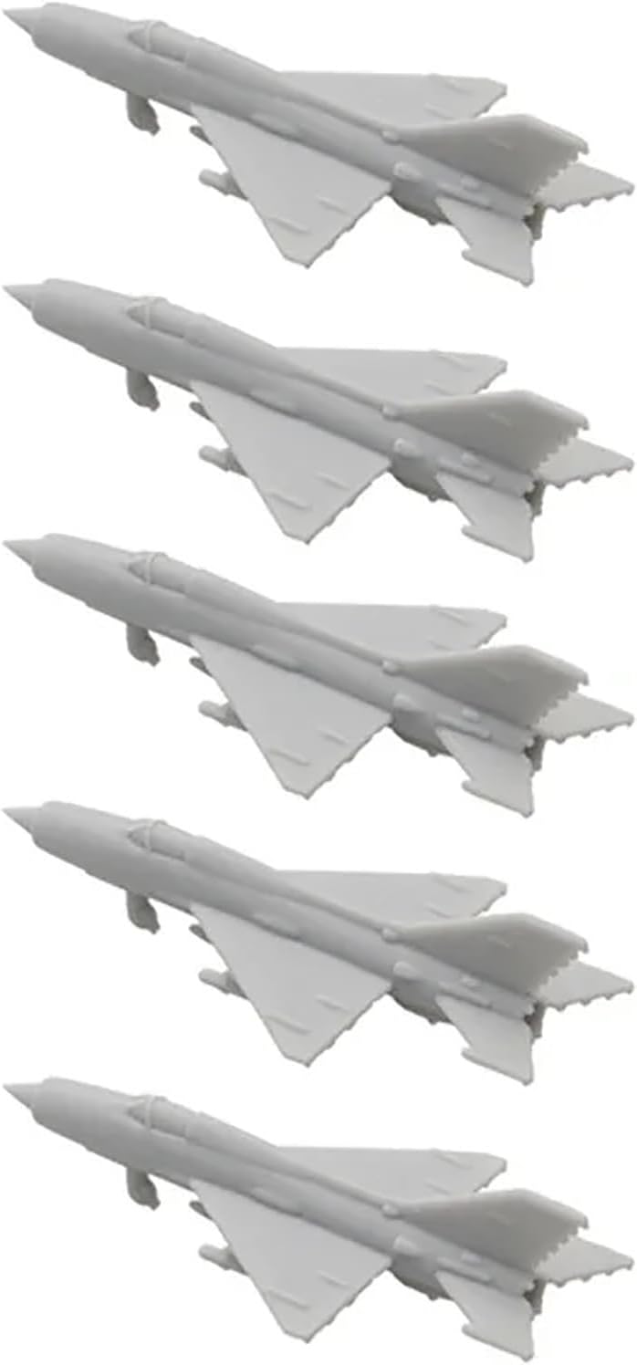 5PCS DIY Model Russia Mig-21 Fighter Jet Plane 1/2000-1/350 Scale Resin Military Model Fighting Aircraft W Landing Gear Battle-Airplane(1/350 (44mm))