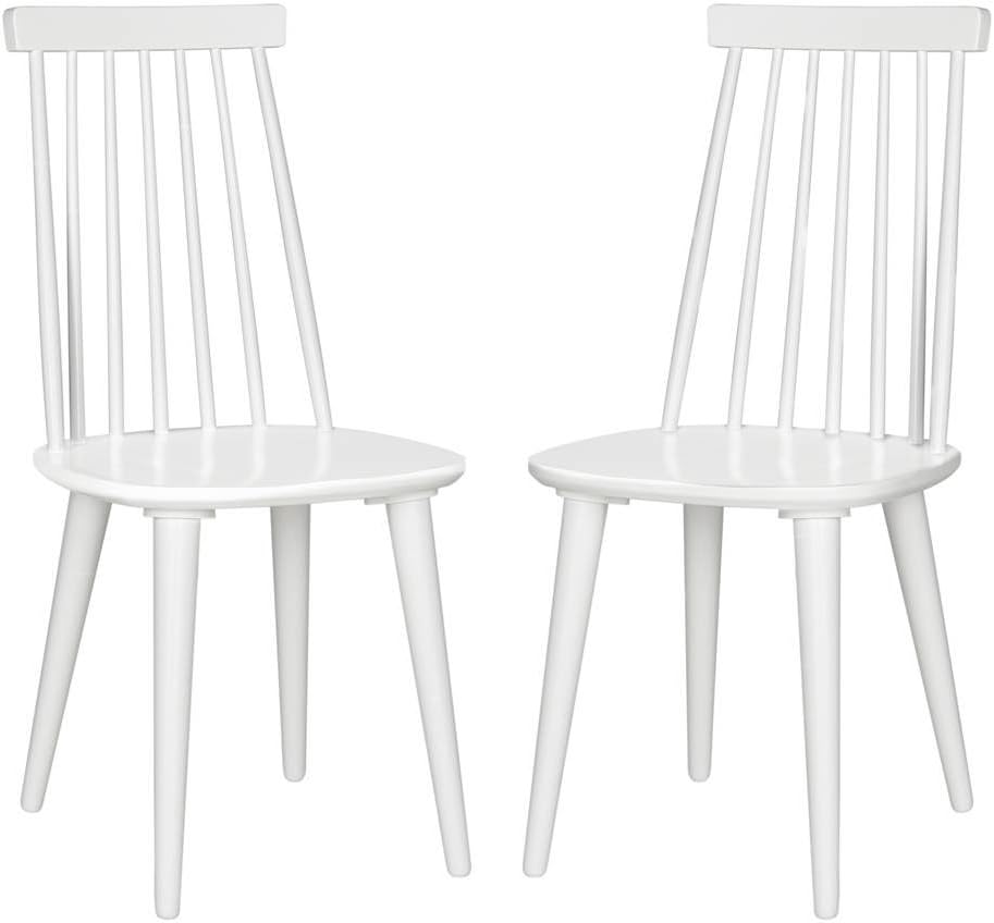 Safavieh American Homes Collection Burris Country Farmhouse White Spindle Side Chair (Set of 2)