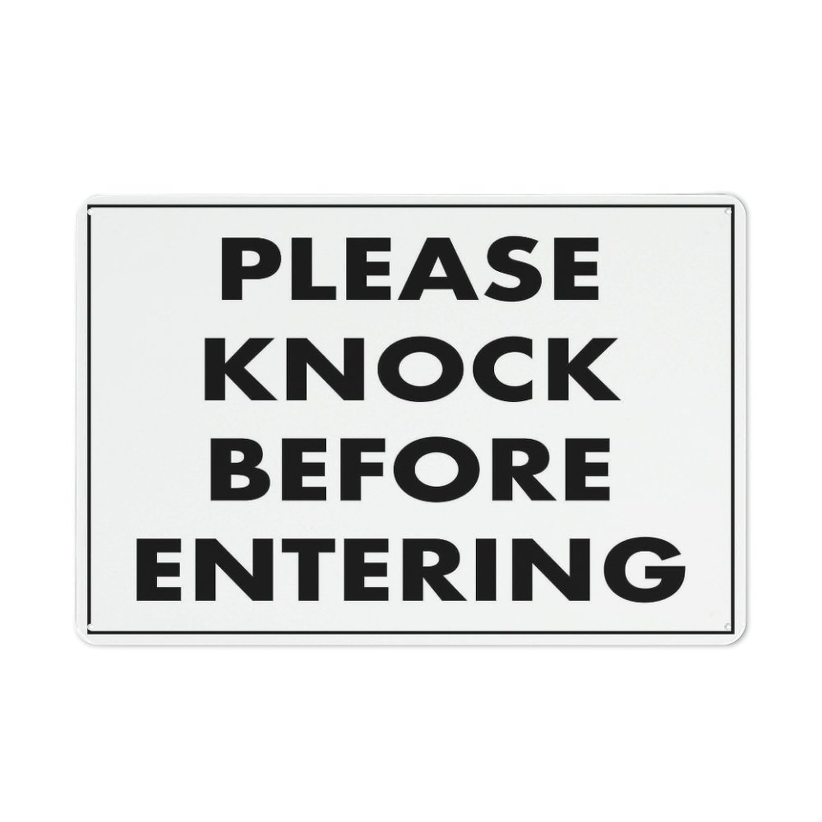 Xewazd A2015 Tin Sign Please Knock Before Entering 8"X12" Aluminum Sign - Rust-Resistant, Weather-Durable, Easy To Mount