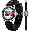 Accutime Disney Pixar Cars Lightning McQueen ساعة تعليمية للأطفال مع قرص سباق تفاعلي