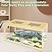 Reptile Terrarium Tank 37 Gallon, Snake Enclosure, Lizard, Leopard Gecko Tank with Openable Metal Mesh, Lockable Bearded Dragon Tank, Front Opening Reptile Cage (Wood, 32