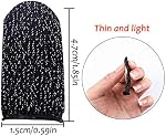 Newseego for Mobile Game Controller Finger Sleeve Sets [6 Pack], Anti-Sweat Breathable Full Touch Screen Sensitive Shoot Aim Joysticks Finger Set for Knives Out/Rules of Survival-Black