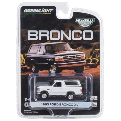 Greenlight 1/64 1993 OJ Bronco XLT, Oxford White, Hobby Exclusive 30452