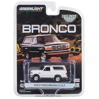 Greenlight 1/64 1993 OJ Bronco XLT, Oxford White, Hobby Exclusive 30452