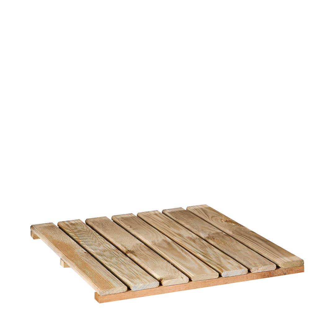 Nortene - Baldosas De Tarima De Madera | 40x40x2,8 Cm | Tablones De Tarima De Madera De Pino para Jardín Balcón Terraza