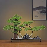 Drzewo symulacyjne Bonsai Creative Simulation Green Plants New Chinese Welcome Pine Dekoracja Salon Hotel Home Wejście Biuro Dekoracja Prezent Ganek Stół do herbaty Ozdoby ( Kolor : O )