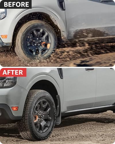 Image of Ecarzo Mud Flaps for 2026 2025 2024 2023 2022 Maverick Accessories, No Drilling All Weather Guard Mud Guards Splash Front & Rear 4pc Set