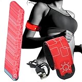 UMikke ランニング ライト 充電式 LED アームバンド セーフティバンド スラップバンド 反射バンド 夜間 光る 反射板 ジョギング ウォーキング レッド 10本セット