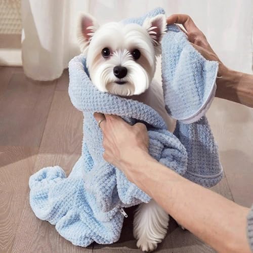 Envoltura de baño absorbente para perros con secado rápido y protección antideslizante 5