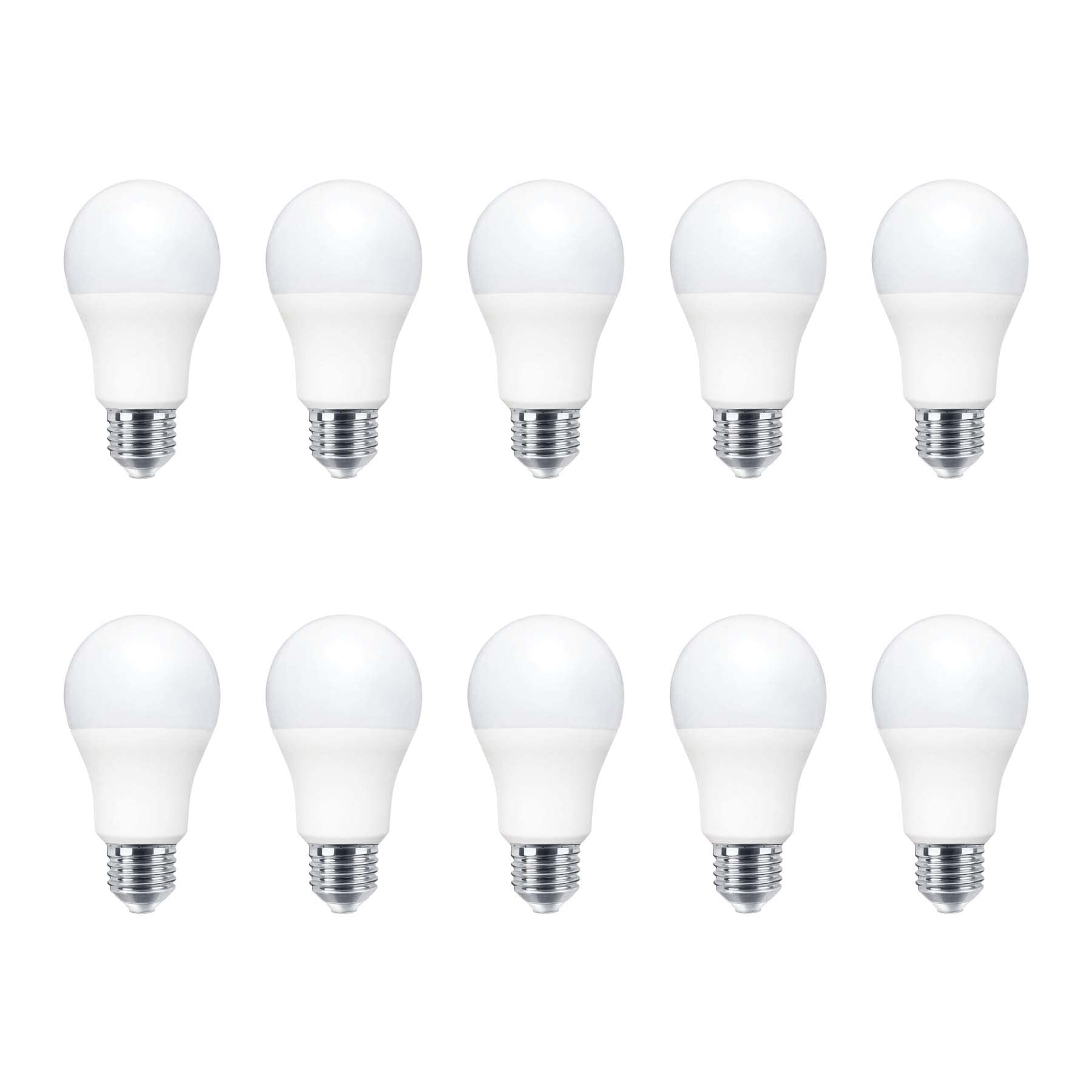 G.W.S® ES E27 Edison Screw LED Globe Golf Ball Light Bulb, 9W 765lm Day White 6500K, Pack of 10